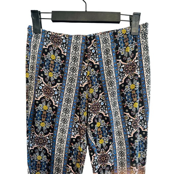 MOD M Womens Fitted Bell Bottom Pants - Boho Floral Print - Picture 3 of 10